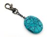 Blue Howlite - Worry Stone Keychain